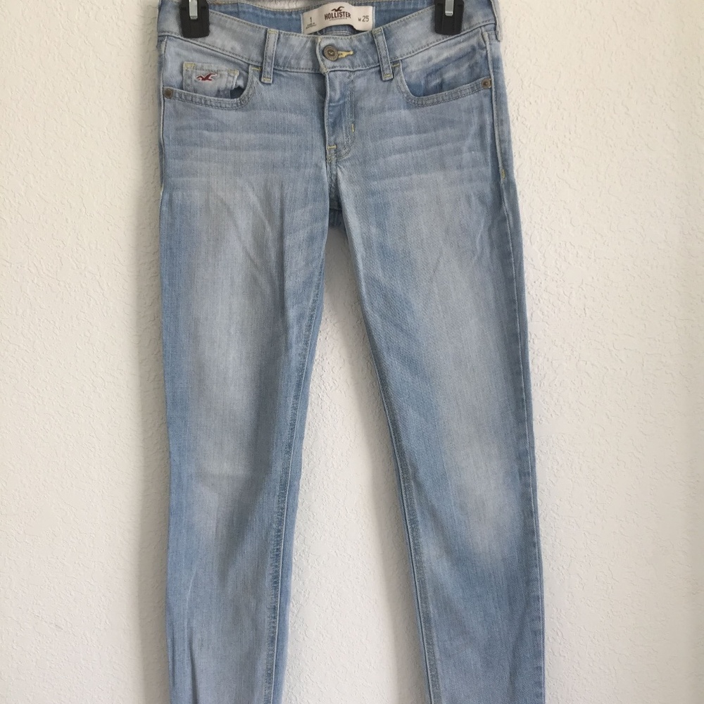 Hollister faded light blue jeans